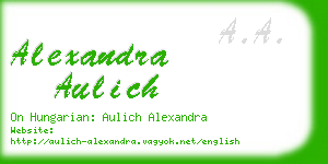 alexandra aulich business card